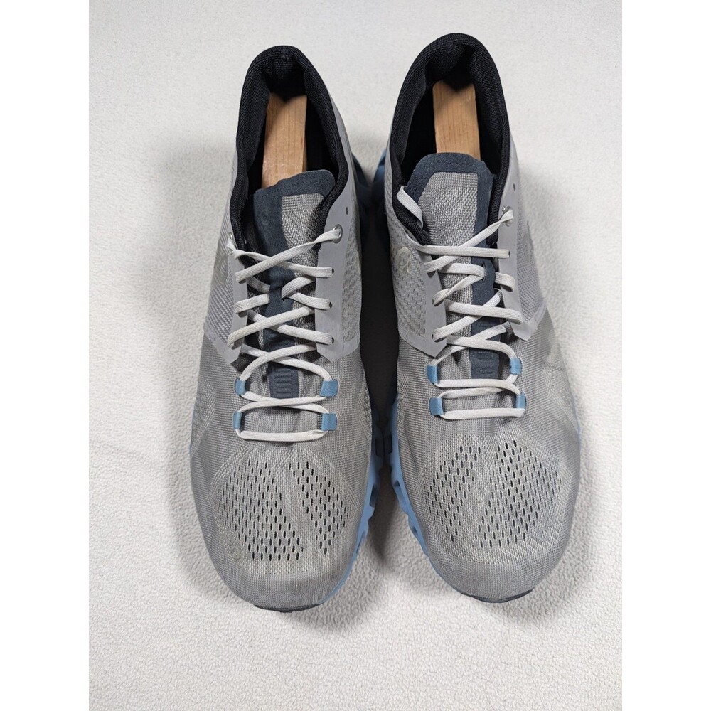 On Running Cloud X Alloy Grey Niagara Blue Mens Size 11 Shoes 40.99038 - Picture 2 of 9